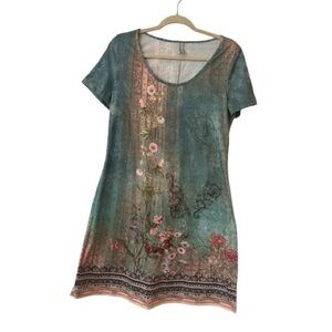 Nora Cora Bohemian Floral Short Sleeve Dress